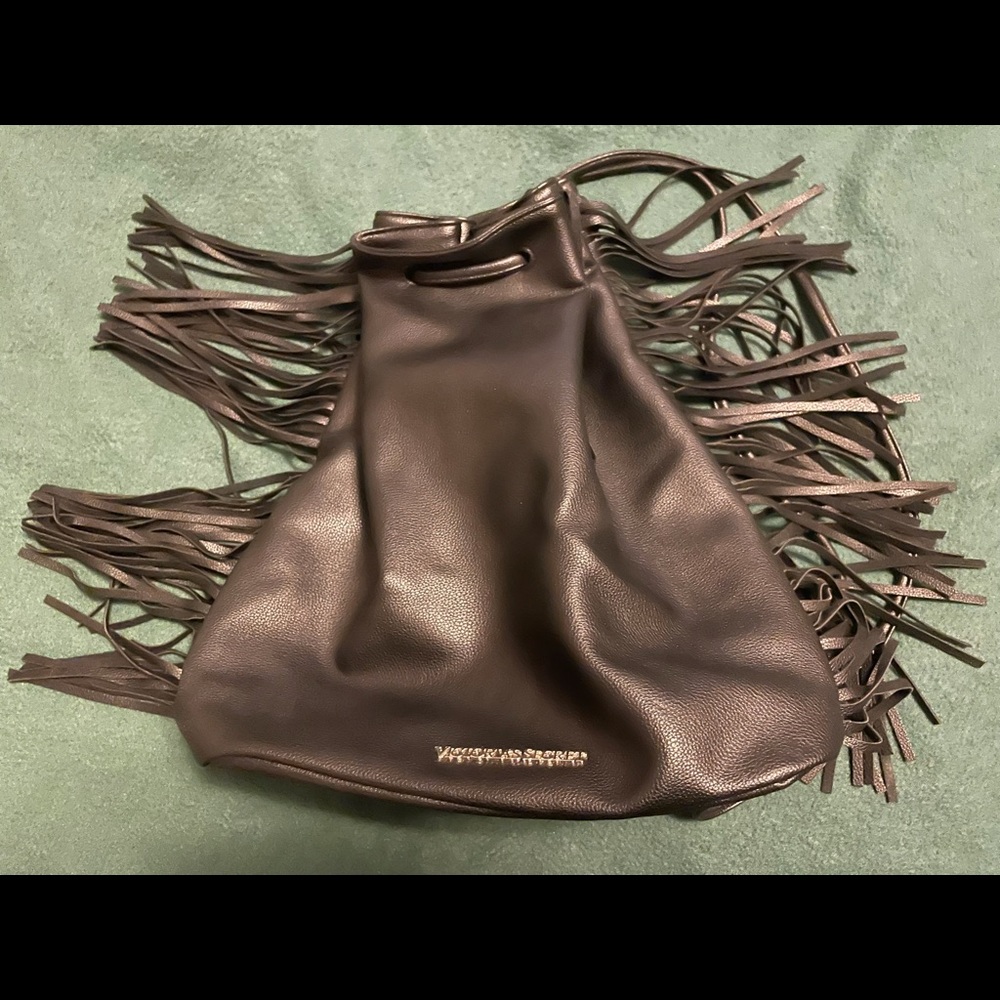 Victoria’s Secret Drawstring Fringe Bag Backpack - Picture 1 of 14